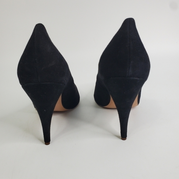 J.B. MARTIN PARIS ADELYS SUEDE HEELS SIZE 5.5M BLACK SHOES - Picture 5 of 13